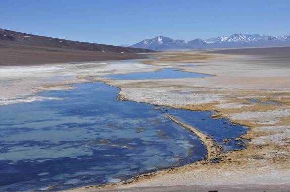 A belíssima Laguna Santa Rosa, no Parque Nacional Nevado Tres Cruces, região do Paso San Francisco, próximo à Copiapo, no Chile
